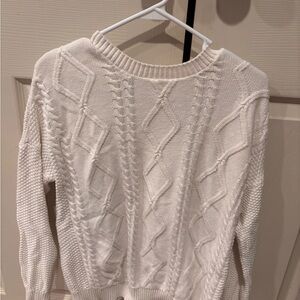 Hollister Cream Cable Knit Sweater